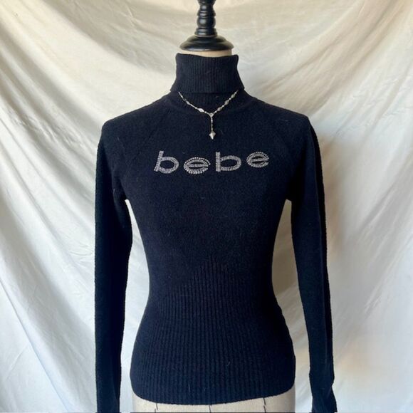 Bebe Black Bedazzled Sweater - Picture 2 of 5
